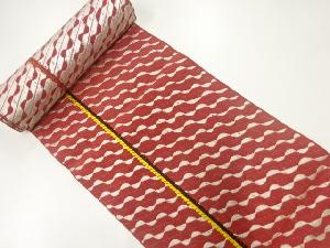 アンティーク　抽象模様織出し帯地反物